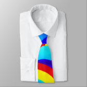 Farbenfrohe Regenbogenwolken Kindermuster Krawatte (Gebunden)