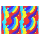 Farbenfrohe Regenbogenwolken Kindermuster Tischdecke (Vorderseite (Horizontal))