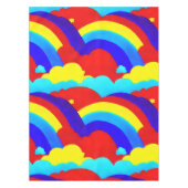 Farbenfrohe Regenbogenwolken Kindermuster Tischdecke (Vorderseite)