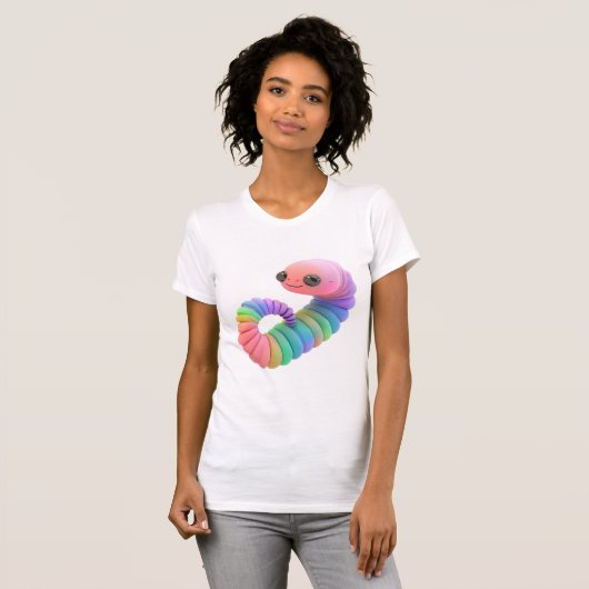 Farbenfrohe Regenbogenwurmmuster - Fun Women's T-Shirt (Vorne ganz)