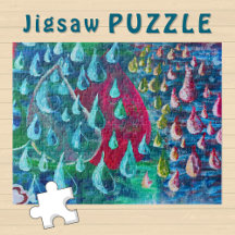 Farbenfrohe Regenfälle Gemälde an einer Graffiti-W