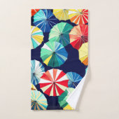 Farbenfrohe Regenschirme Badhandtuch Set (Handtuch)