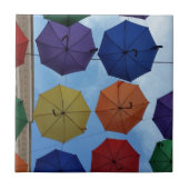 Farbenfrohe Regenschirme Fliese (Vorderseite)