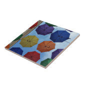 Farbenfrohe Regenschirme Fliese (Seite)