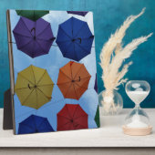 Farbenfrohe Regenschirme Fotoplatte (Seite)