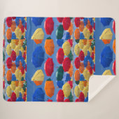Farbenfrohe Regenschirme in himmelblau-orange rot Sherpadecke (Vorderseite (Horizontal))