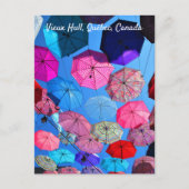 Farbenfrohe Regenschirme in Vieux Hull Québec Postkarte (Vorderseite)
