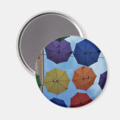 Farbenfrohe Regenschirme Magnet (Vorderseite/Rückseite)