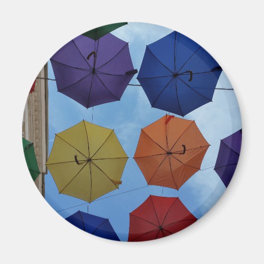 Farbenfrohe Regenschirme Magnet (Vorne)