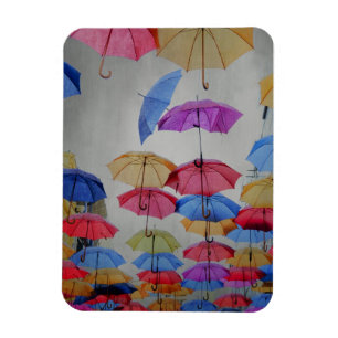 Farbenfrohe Regenschirme Magnet
