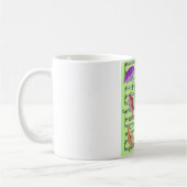 Farbenfrohe Regenschirme mit Notenhintergrund Kaffeetasse (Links)