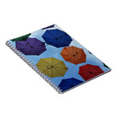 Farbenfrohe Regenschirme Notizblock (Rechte Seite)