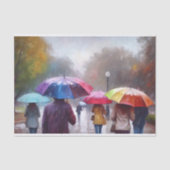 Farbenfrohe Regenschirme Seidenpapier (Vorderseite)