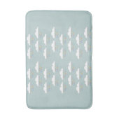 Farbenfrohe Regentropfen Weiße flauschige Wolken A Badematte (Vorderseite Vertikal)