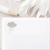 Farbenfrohe Regenwolke-Rücksendeadressen-Aufkleber (Insitu)