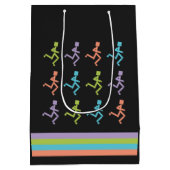 Farbenfrohe Regisseure, die Geschenktasche laufen Mittlere Geschenktüte (Rückseite)