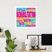Farbenfrohe Rehabilitation Poster (Heimbüro)