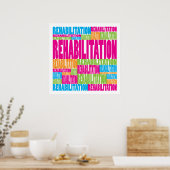 Farbenfrohe Rehabilitation Poster (Küche)