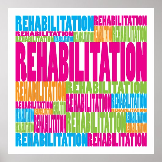 Farbenfrohe Rehabilitation Poster (Vorne)