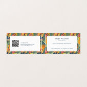 Farbenfrohe, reiche Erdtöne, exotische Blume Visitenkarten (Innenseite Aufgefaltet)