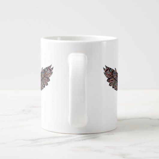 Farbenfrohe Reifenschale Jumbo-Tasse (Rückseite)