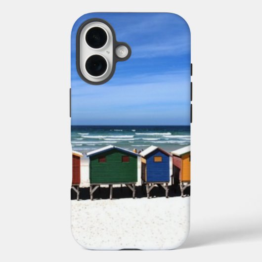 Farbenfrohe Reihe von Strandhütten Case-Mate iPhone Hülle (Rückseite)