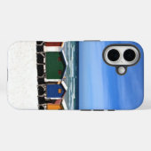 Farbenfrohe Reihe von Strandhütten Case-Mate iPhone Hülle (Rückseite (Horizontal))