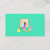 Farbenfrohe Reinigungsdienste Visitenkarte (Rückseite)