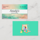 Farbenfrohe Reinigungsdienste Visitenkarte (Vorne/Hinten)