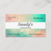 Farbenfrohe Reinigungsdienste Visitenkarte (Vorderseite)