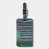 Farbenfrohe Reise-Tag. Gepäckanhänger (Vorderseite vertikal)