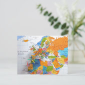 Farbenfrohe Reisekarte Postkarte (Stehend Vorderseite)