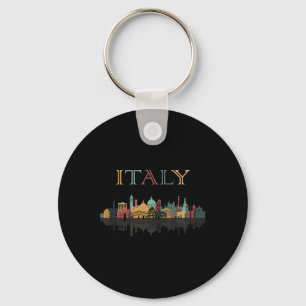 Farbenfrohe Reisen durch Italien Familie Shirt Eur Schlüsselanhänger