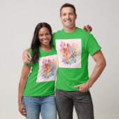 Farbenfrohe Reitdesign T-Shirt (Unisex)
