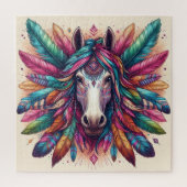 Farbenfrohe Reitpuzzle Puzzle (Vertikal)