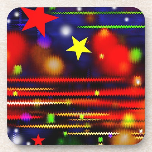 Farbenfrohe Rennställe Untersetzer (Vorderseite)