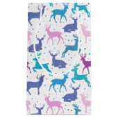 Farbenfrohe Rentiermuster Kleine Geschenktüte (Vorderseite)