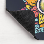 Farbenfrohe Reptilien Augen Blume Spaß Seltsame su Mousepad (Ecke)