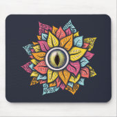 Farbenfrohe Reptilien Augen Blume Spaß Seltsame su Mousepad (Vorne)