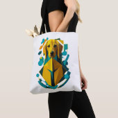 Farbenfrohe Retriever Kunst Tasche (Von Nahem)