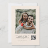 Farbenfrohe Retro 70er QR Code Hochzeit Einladung (Rückseite)