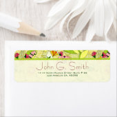 Farbenfrohe Retro Abstrakte BlumenCollage (Insitu)