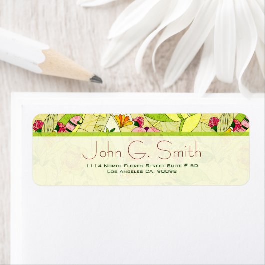 Farbenfrohe Retro Abstrakte BlumenCollage (Insitu)