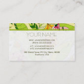 Farbenfrohe Retro Abstrakte BlumenCollage Visitenkarte (Rückseite)