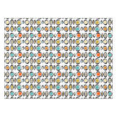 Farbenfrohe Retro-Abstrakte Kreise Mitte Jahrhunde Tischdecke (Vorderseite (Horizontal))