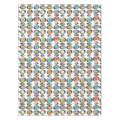 Farbenfrohe Retro-Abstrakte Kreise Mitte Jahrhunde Tischdecke (Vorderseite)