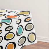 Farbenfrohe Retro-Abstrakte Kreise Mitte Jahrhunde Tischdecke (Beispiel)