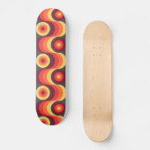 Farbenfrohe Retro Abstrakte Kunst - Skateboard (Vorderseite)
