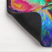 Farbenfrohe Retro Abstrakte Mohnwasserfarbe Mousepad (Ecke)