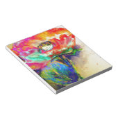 Farbenfrohe Retro Abstrakte Mohnwasserfarbe Notizblock (angewinkelt)